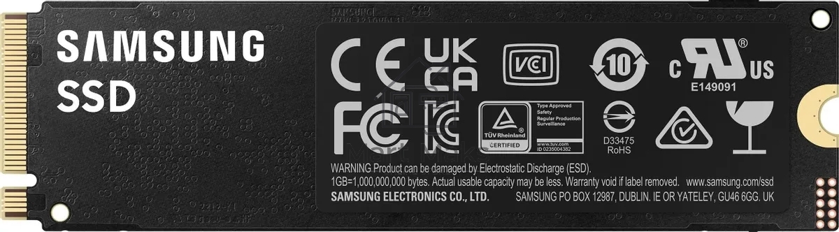 Накопитель SSD Samsung 990 PRO, 4TB, PCIe 4.0 x4, M.2 2280, NVMe, R/W 7450/6900