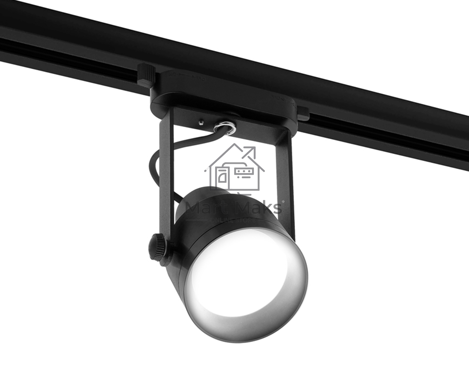 Корпус светильника C6602 PBK черный полированный D60*H135mm Out122mm MR16 GU10 (насадки D60mm)
