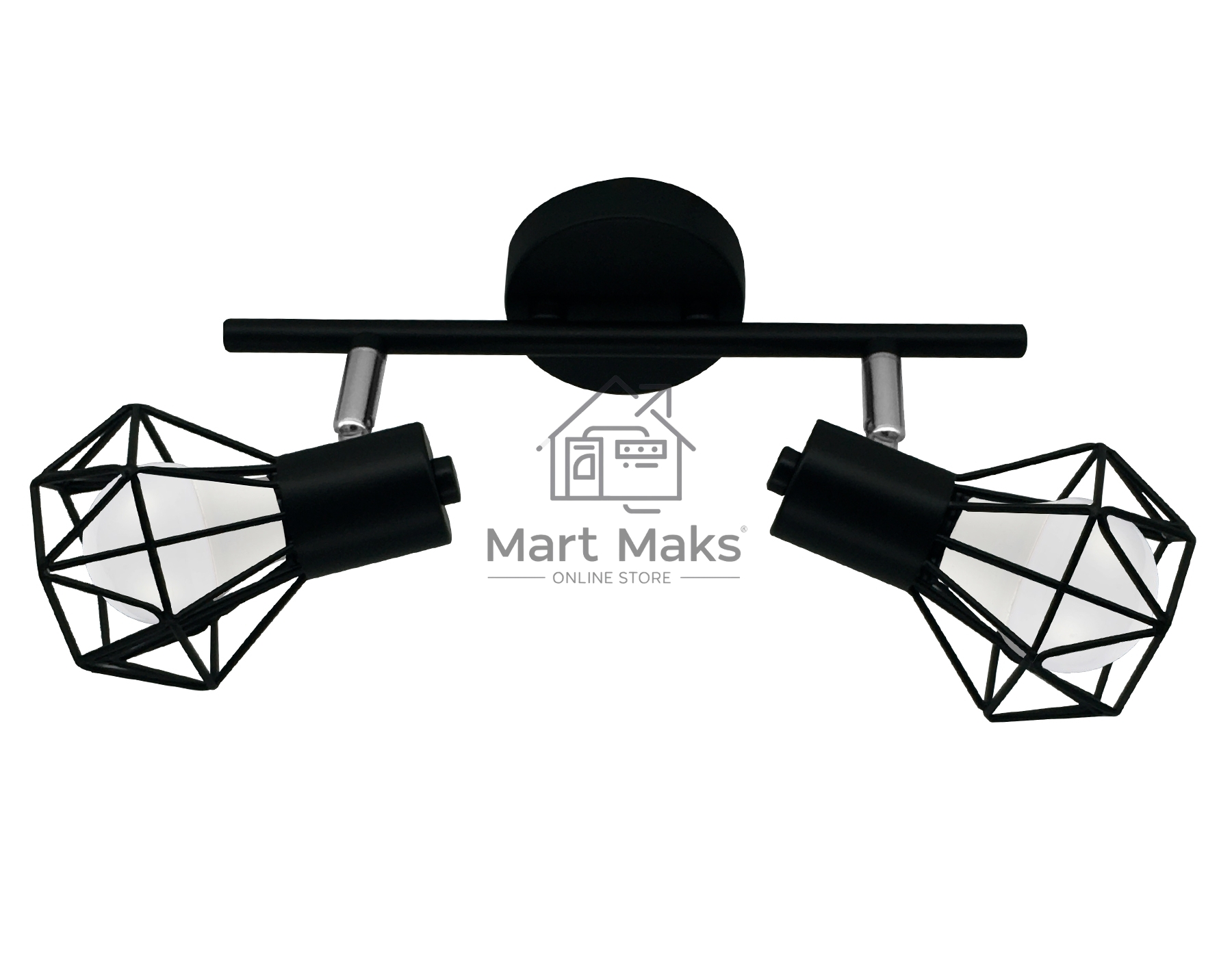 Светильник Ambrella light TR8621/2 BK/CH черный/хром E27*2 max 40W 260*91*175