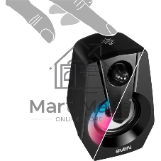 Акустическая система SVEN 370 2.0 черные (2x2W, USB, RGb подсветка)