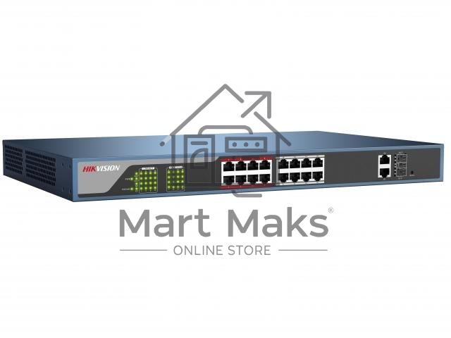 Коммутатор Hikvision DS-3E0318P-E 16xPOE