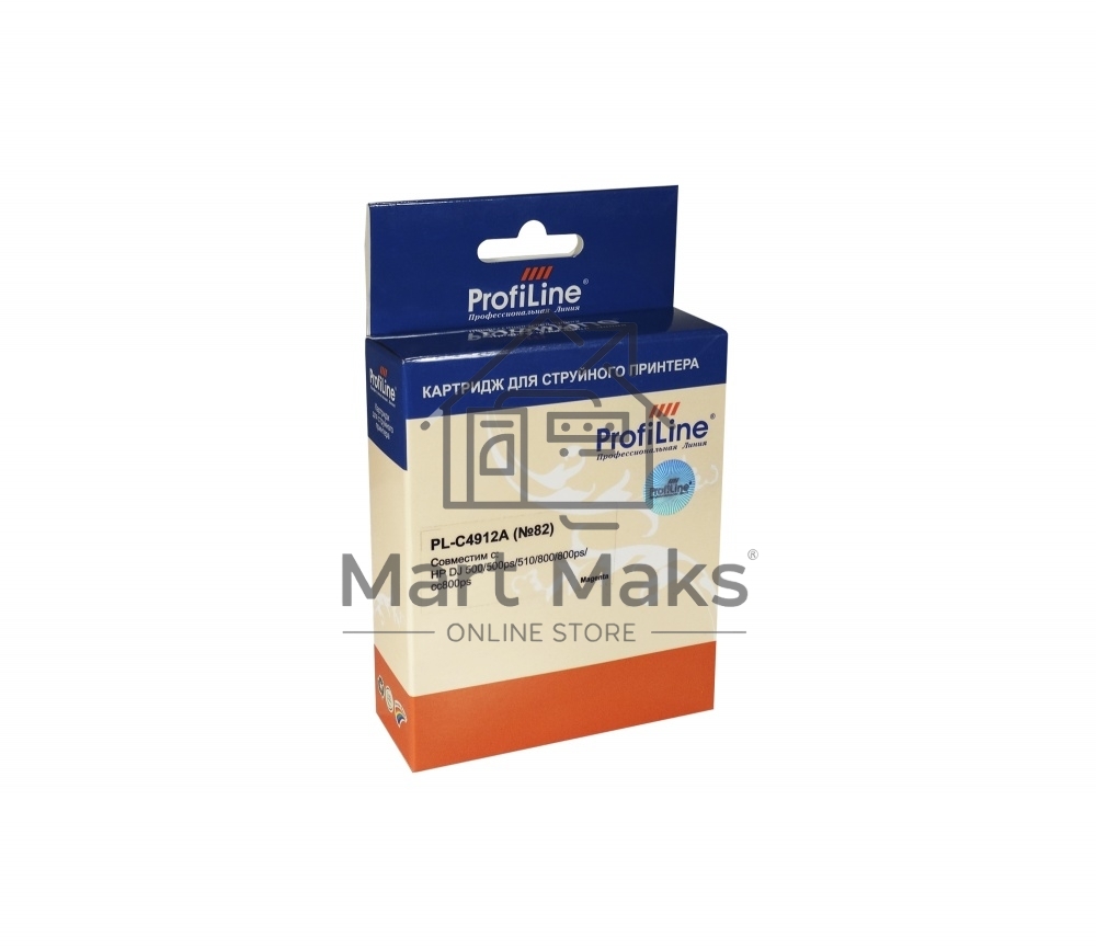 Картридж струйный ProfiLine PL-C4912A №82 для принтеров HP Deskjet 500/500ps/510/800/800ps(24/42in) DesignJet copier cc800ps Magenta водные