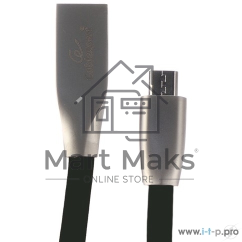 Кабель USB 2.0 Cablexpert CC-G-mUSB01Bk-0.5M, AM/microB, серия Gold, длина 0.5м, черный, блистер