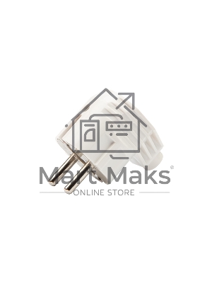 Вилка Евро Rexant угловая с з/к 16А белая