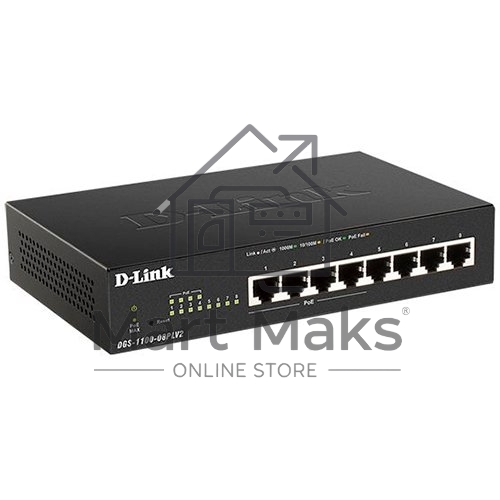 Коммутатор D-Link DGS-1100-08PLV2/A1A 8G настраиваемый
