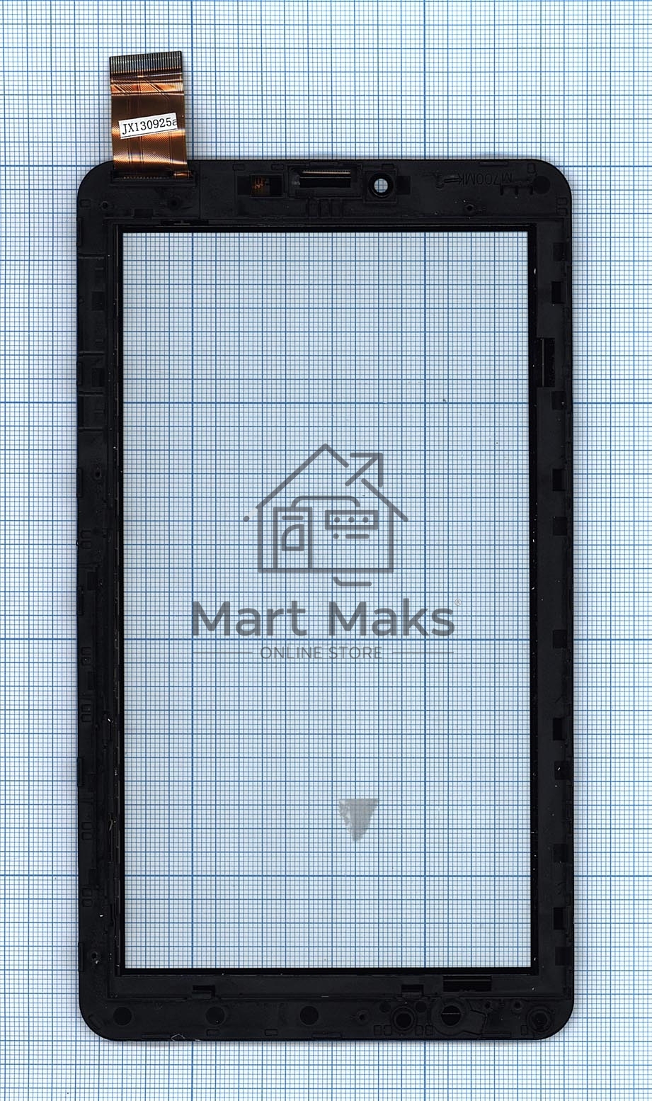 Сенсорное стекло (тачскрин) для Irbis TG71. черное с рамкой