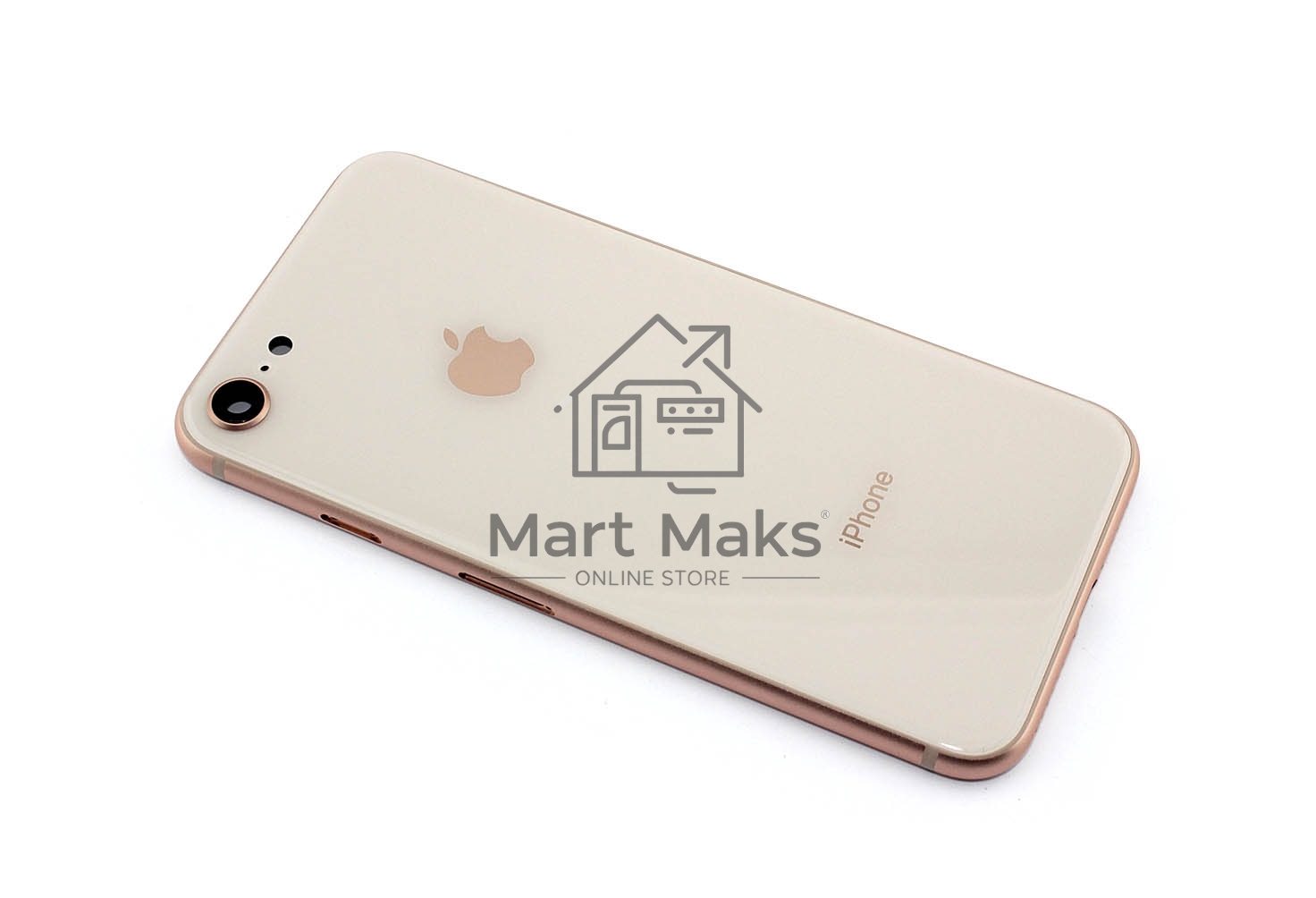 Задняя крышка (корпус) в сборе с рамкой для Apple iPhone 8 золотая