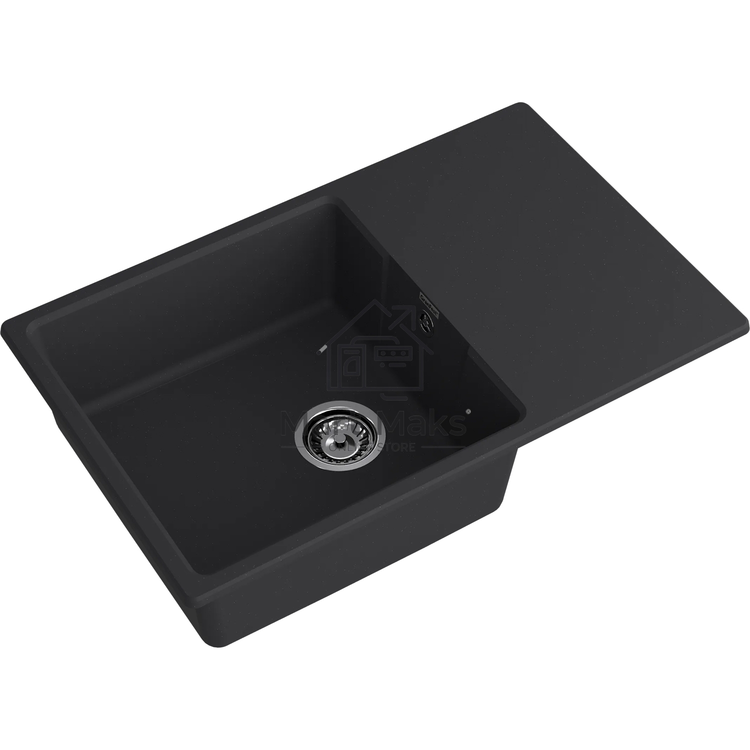 Мойка URBAN 678L black 1-чаша+крыло 780*490мм, монтаж: врезной, материал: кварц, черный