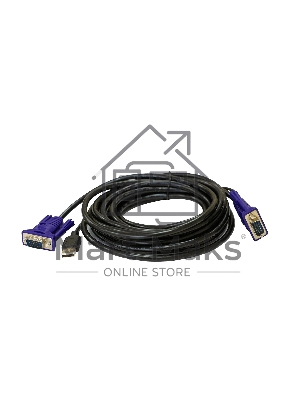 Кабель KVM ORIGO OKVMCU5/A1A с разъемами VGA и USB, 5 м