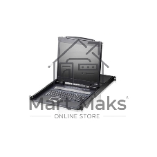 Переключатель/switch, KVM, 1 user консоль LCD/ЖК 19 =16 cpu/портов/port PS2/USB+VGA, с KVM-шнурами PS2 1х1.8м.;USB 1x1.8м., 1280x1024, 1U 19, исп.спец.шнуры, OSD, каскад 256, лат./рус.клав 16PLCD KVMP SWITCH 19INCH
