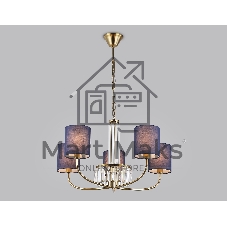 Люстра Ambrella light LH71271/5 BS/DB латунь/темно синий E14/5 max 40W D650*840