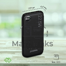 Портативный аккумулятор Digma DGPF10B 10000mAh QC3.0/PD3.0 22.5W 3A USB-A/USB-C черный