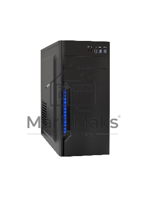 Компьютерный корпус Miditower ExeGate XP-333U Black, ATX, (XP400, Black,120мм), 1*USB/2*USB 3.0, Audio