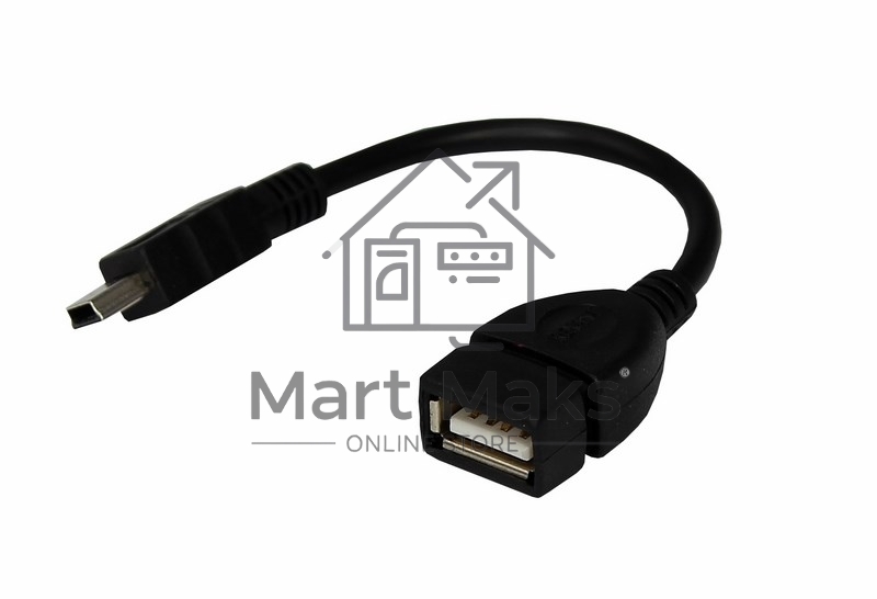 Кабель Rexant (18-1181) USB кабель OTG mini USB на USB шнур 0.15M черный