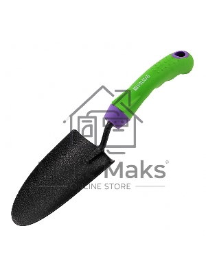 Совок посадочный широкий, 75х325 мм, стальной, обрезиненная эргономичная рукоятка, ERA Palisad