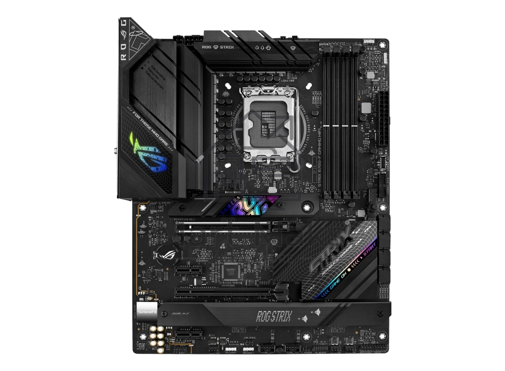 Материнская плата ASUS ROG STRIX B760-F GAMING WIFI, LGA 1700, Intel B760, 4xDDR5, 4xSATA, 3xM.2, 1xPCI-E 5.0 x16, 1xPCI-E 3.0 x4, 1xHDMI, 1xDP, 1x 2.5Gb LAN, 1xUSB-A 3.2 Gen 2, 6xUSB-A 3.2 Gen 1, 1xUSB-C 3.2 Gen 2x2, 5x3.5 мм, 7.1, Standard-ATX