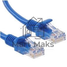 Патч-корд медный UTP Cablexpert PP10-0.25M/B cat.5e, 0.25 м, литой, многожильный, синий