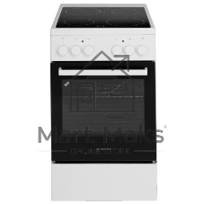 Плита электрическая Maunfeld MEC55CW07 белый, конфорок 4 шт, духовка 60 л, 50 см x 85 см x 60 см