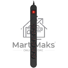 Сетевой фильтр Ippon NF-EU-3-16 3 м, 6 розеток, черный, коробка