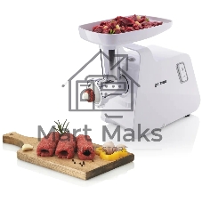 Мясорубка электрическая Gorenje MG1701W белый, 1700 Вт, 2.3 кг/мин, реверс, защита от перегрузки, насадки - 2