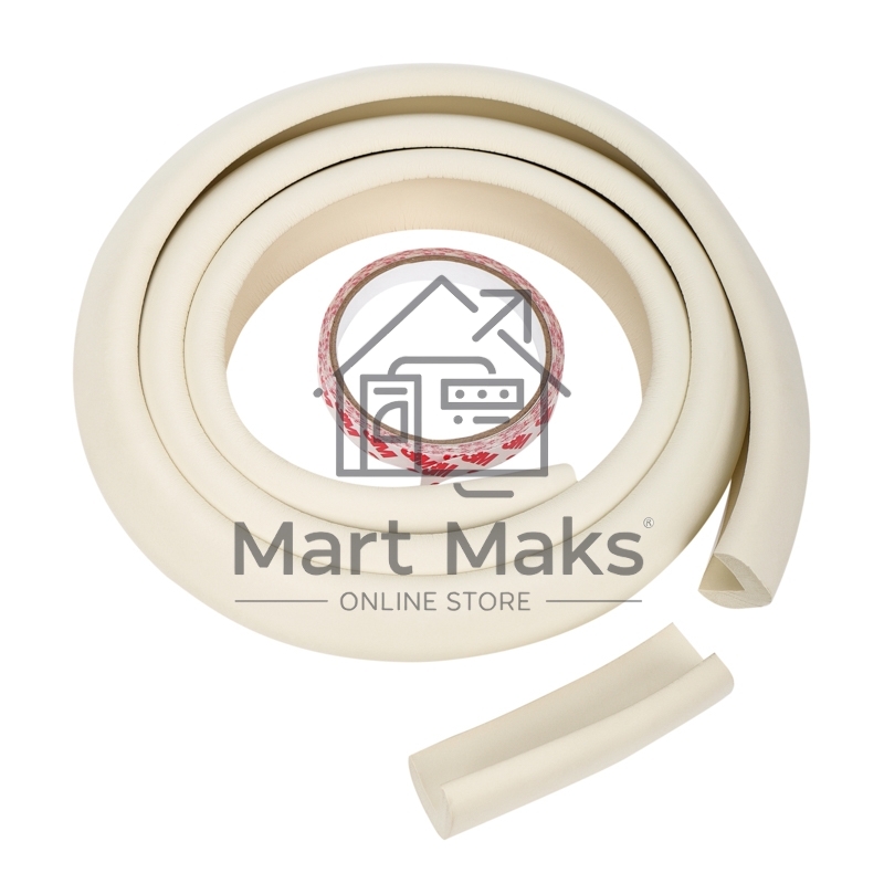 Мягкая универсальная самоклеящаяся лента для крепления на острые края Halsa HLS-S-108W 34х11х2000 мм 1 шт.