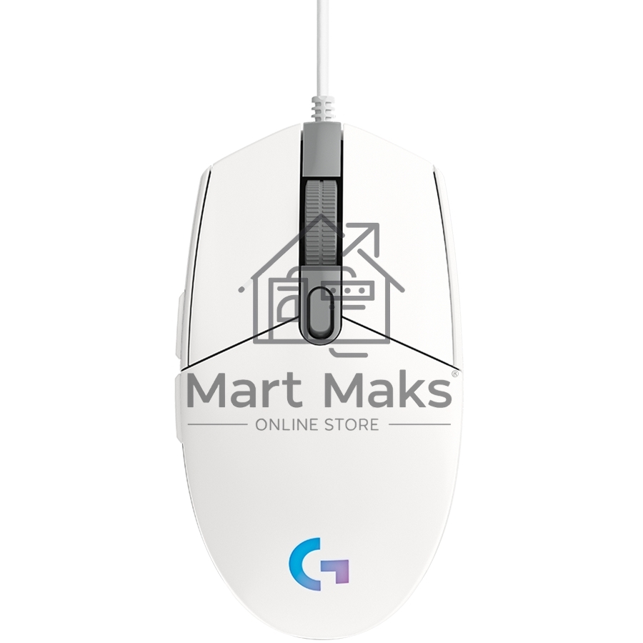 Мышь проводная Logitech G102 LIGHTSYNC белый, 8000 dpi, USB, кнопки - 6