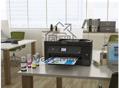 МФУ струйный Epson L14150, A3, цветной, печ. 38 стр/мин (ч/б) 24 стр/мин (цв.), 1200 x 4800 dpi (печать) 1200x2400dpi (скан.), USB, RJ-45, Wi-Fi