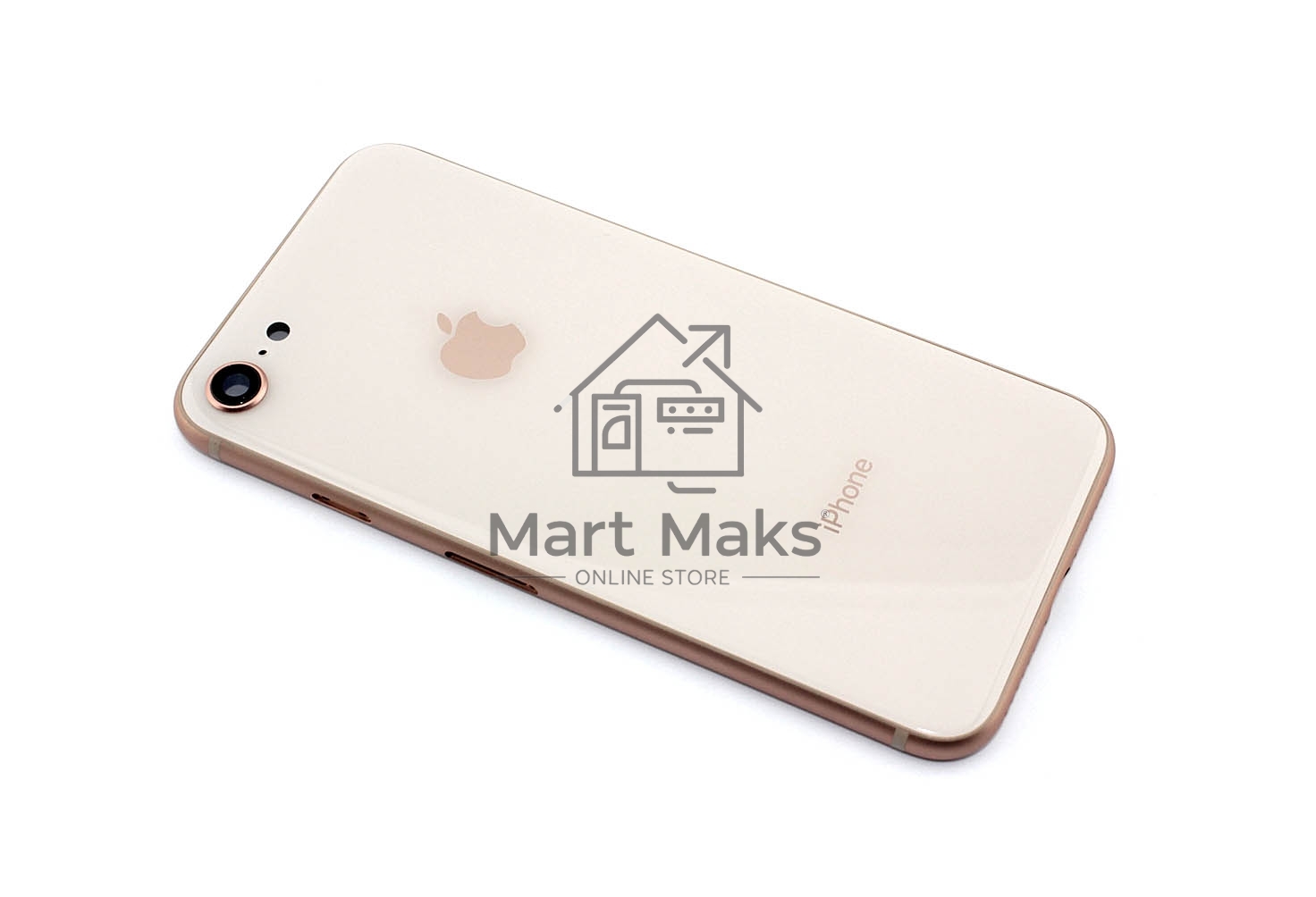 Задняя крышка (корпус) в сборе с рамкой для Apple iPhone 8 розовая (Rose Gold)