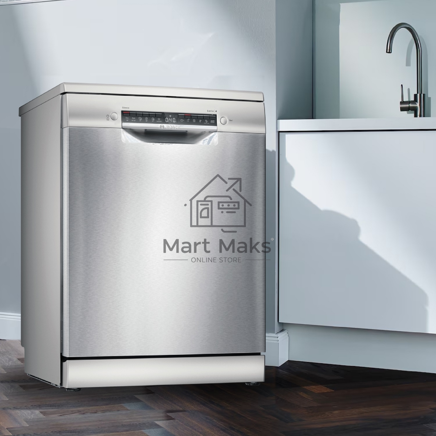 Посудомоечная машина Bosch SMS4IMI62Q, нержавеющая сталь, 60 см, 13 компл., 50 дБ, класс A++