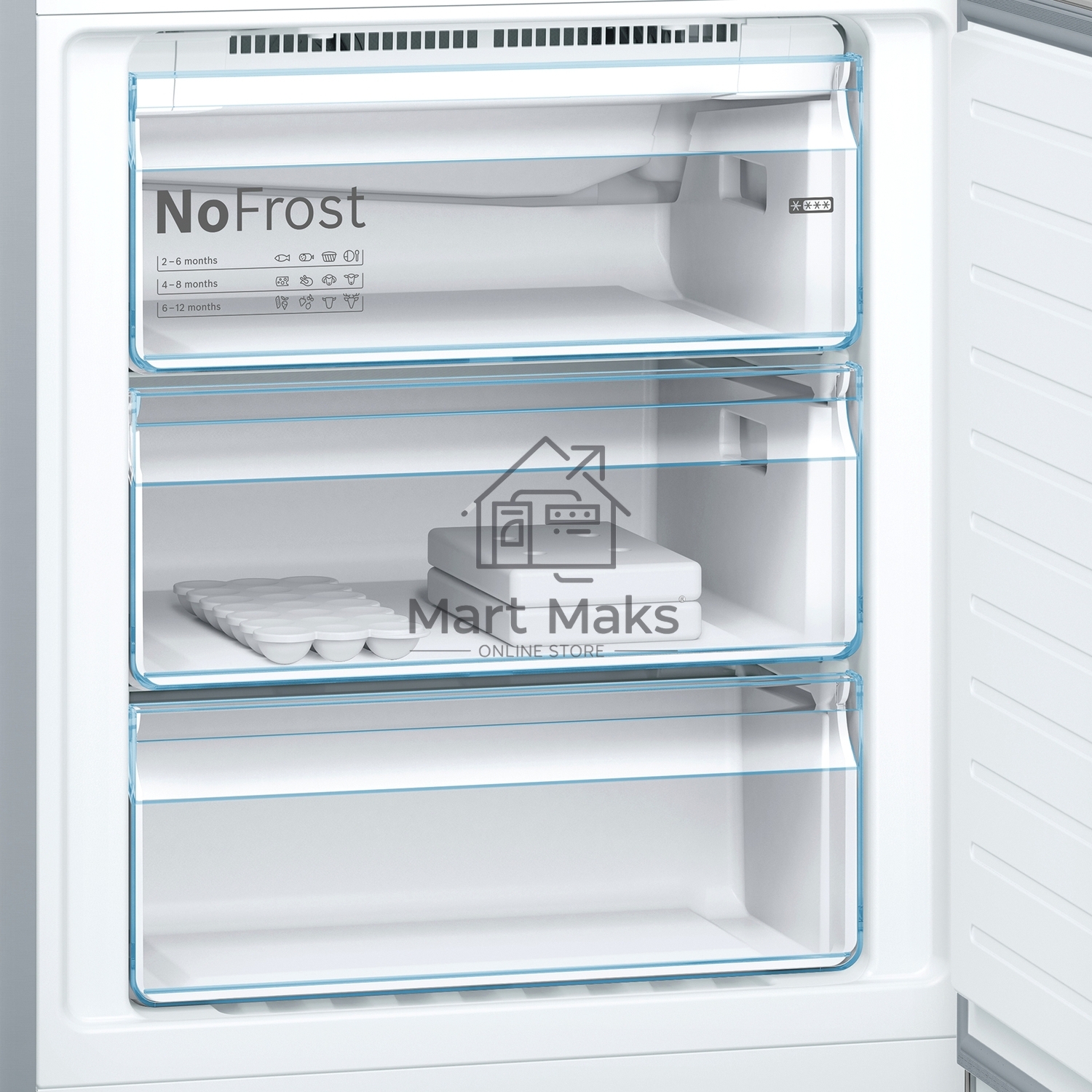 Холодильник Bosch KGN49LB30U черный двухкамерный 330/105л морозилка снизу, No Frost