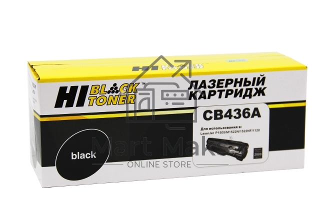 Расходные материалы Hi-Black CB436A Картридж для HP LJ P1505/M1120/M1522 2K с чипом