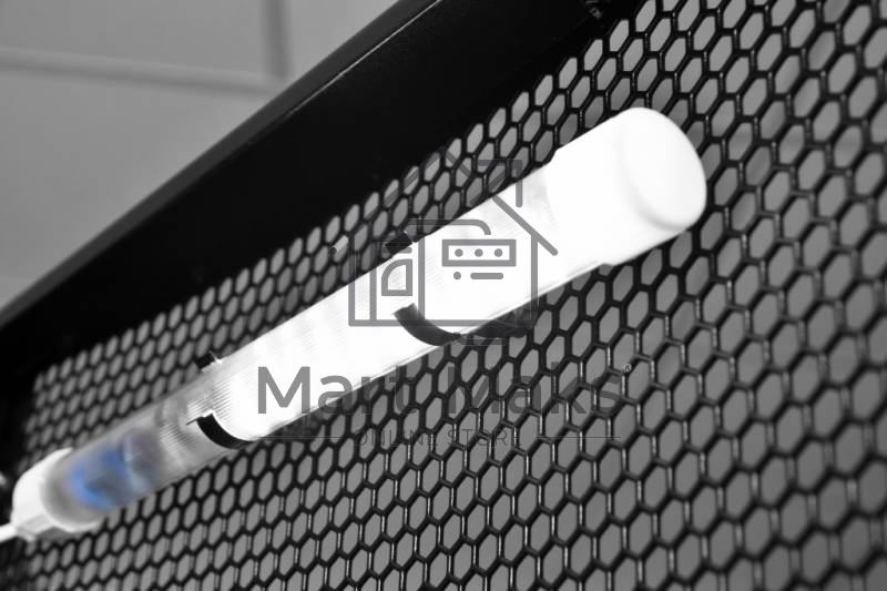 Панель осветительная Rem, с кронштейном серого цвета, 1U, 40х484х35 мм (ВхШхГ), 230V, 19