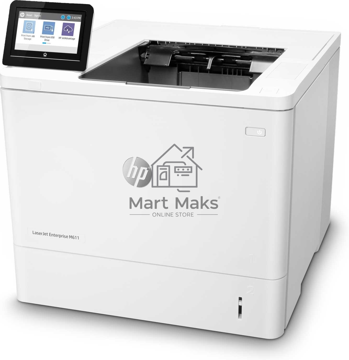 Принтер лазерный HP LaserJet Enterprise M611dn (7PS84A), A4, ч/б, печ. до 61 стр/мин., 1200 x 1200 dpi, USB, RJ-45