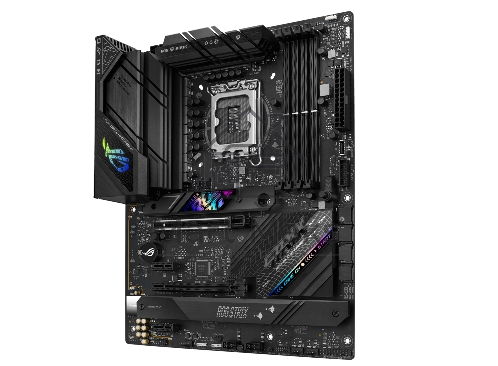 Материнская плата ASUS ROG STRIX B760-F GAMING WIFI, LGA 1700, Intel B760, 4xDDR5, 4xSATA, 3xM.2, 1xPCI-E 5.0 x16, 1xPCI-E 3.0 x4, 1xHDMI, 1xDP, 1x 2.5Gb LAN, 1xUSB-A 3.2 Gen 2, 6xUSB-A 3.2 Gen 1, 1xUSB-C 3.2 Gen 2x2, 5x3.5 мм, 7.1, Standard-ATX