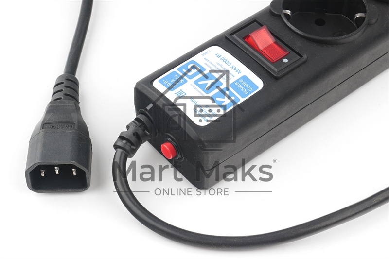 Сетевой фильтр Surge protector Power Cube 1.9m for conn. to UPS(C14) 5 outlets, 10A black/graffite