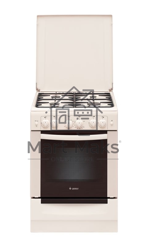 Плита газовая Gefest ПГ 6100-02 0167 бежевый, конфорок 4 шт, духовка 52 л, 60 см x 85 см x 60 см