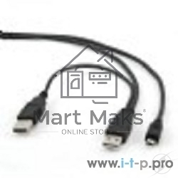 Кабель Gembird/Cablexpert CCP-USB22-AM5P-3 USB 2.0 Pro Кабель, 2xAM/miniBM 5P, 0.9м, экран, черный
