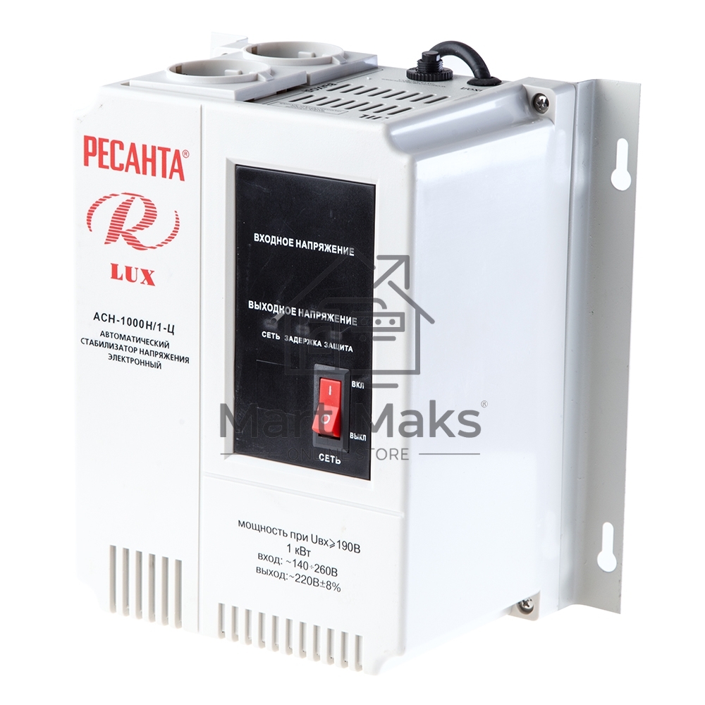 Стабилизатор напряжения Ресанта АСН-1000Н/1-Ц электронный однофазный серый