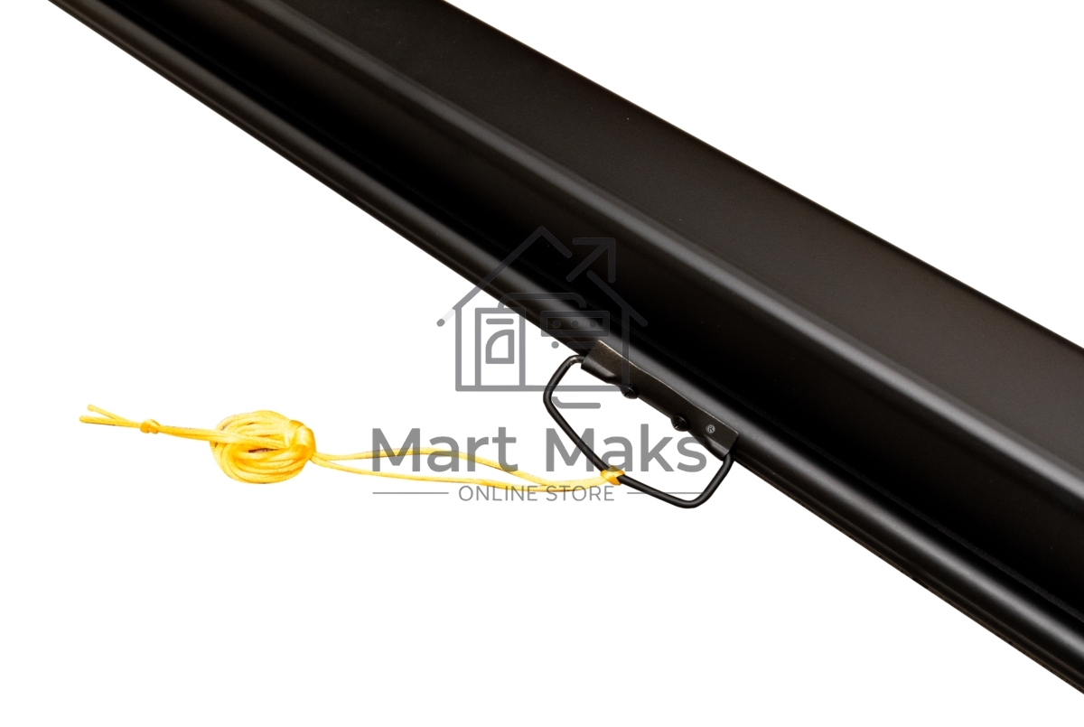 Экран 200x200см Wallscreen 1:1 настенно-потолочный рулонный белый111' Matt White (MW), черный корпус