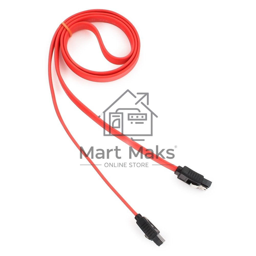 Кабель интерфейсный SATAIII Cablexpert CC-SATAM-DATA-0.8M, 80см, 7pin/7pin, защелка, пакет
