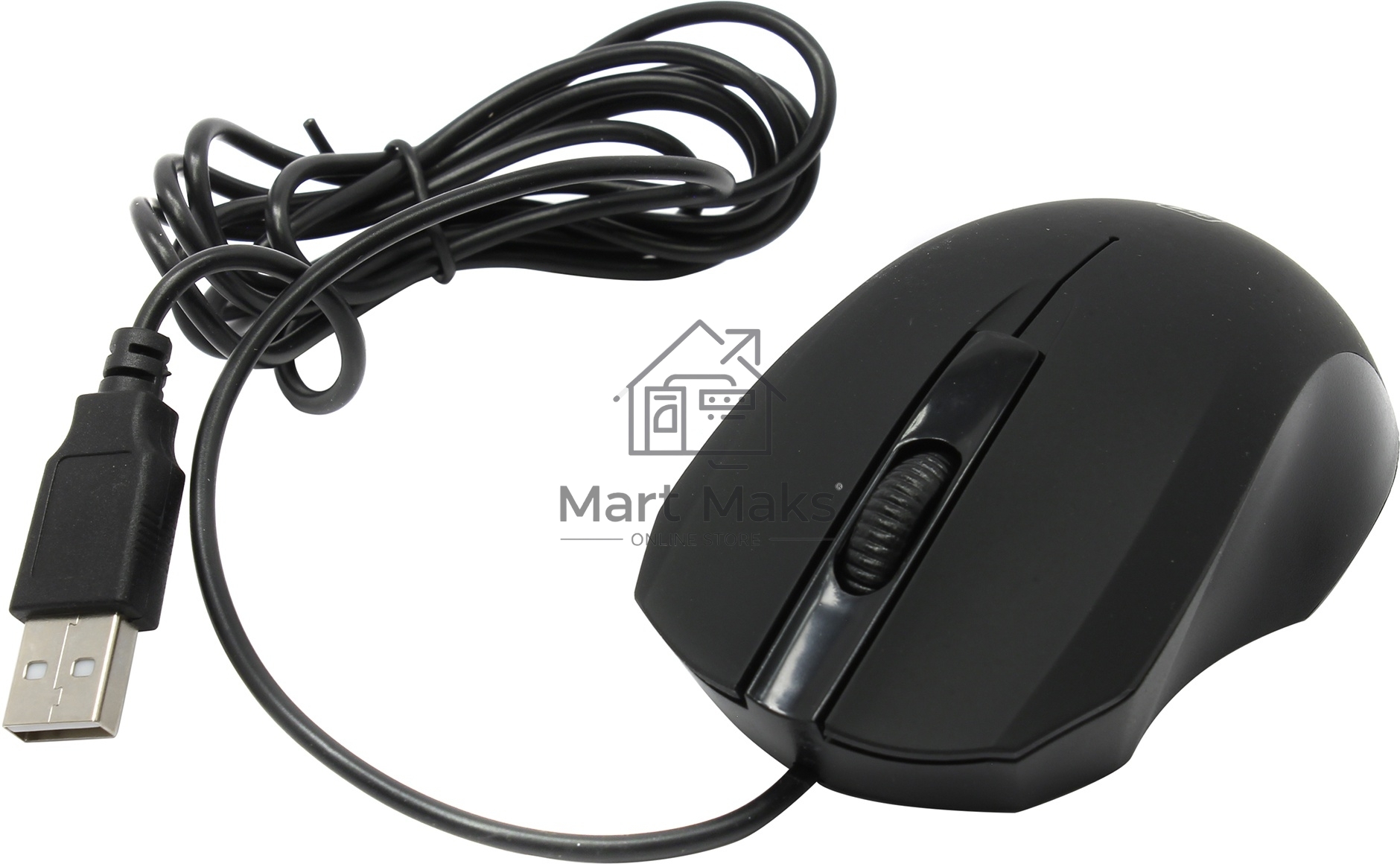 Мышь проводная Defender MM-310 черный, 1000 dpi, USB, кнопки - 3