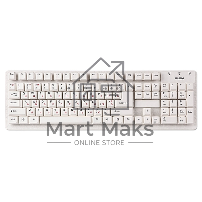 Клавиатура SVEN Standard 301 USB белая