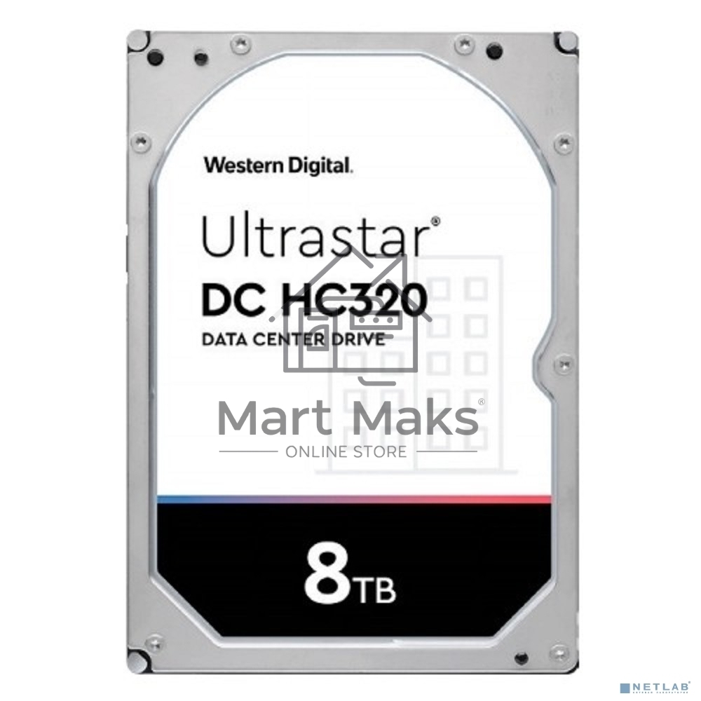 Жесткий диск для сервера WD/HGST Ultrastar 7K8 (3.5’’, 8TB, 256MB, 7200 RPM, SAS 12Gb/s, 512E SE), SKU: 0B36400