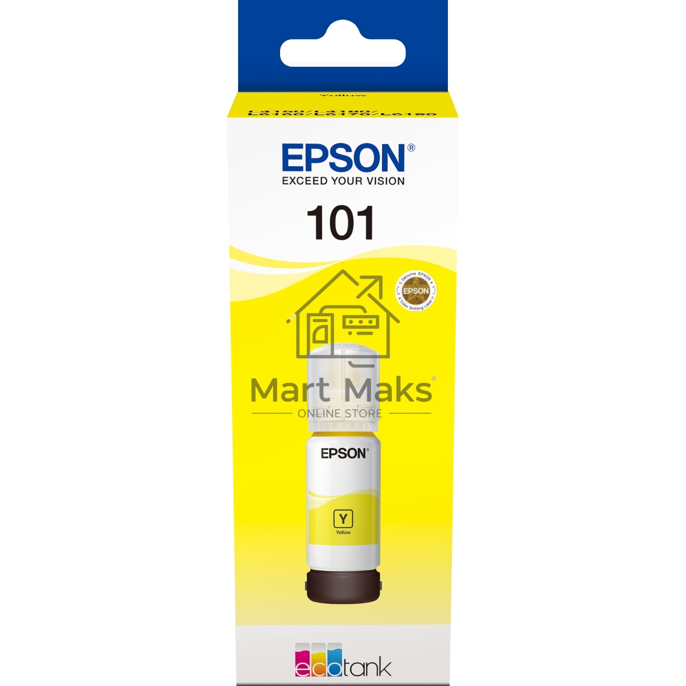 Чернила Epson L101 C13T03V44A желтый (70 мл) для Epson L4150/L4160/L6160/L6170/L6190