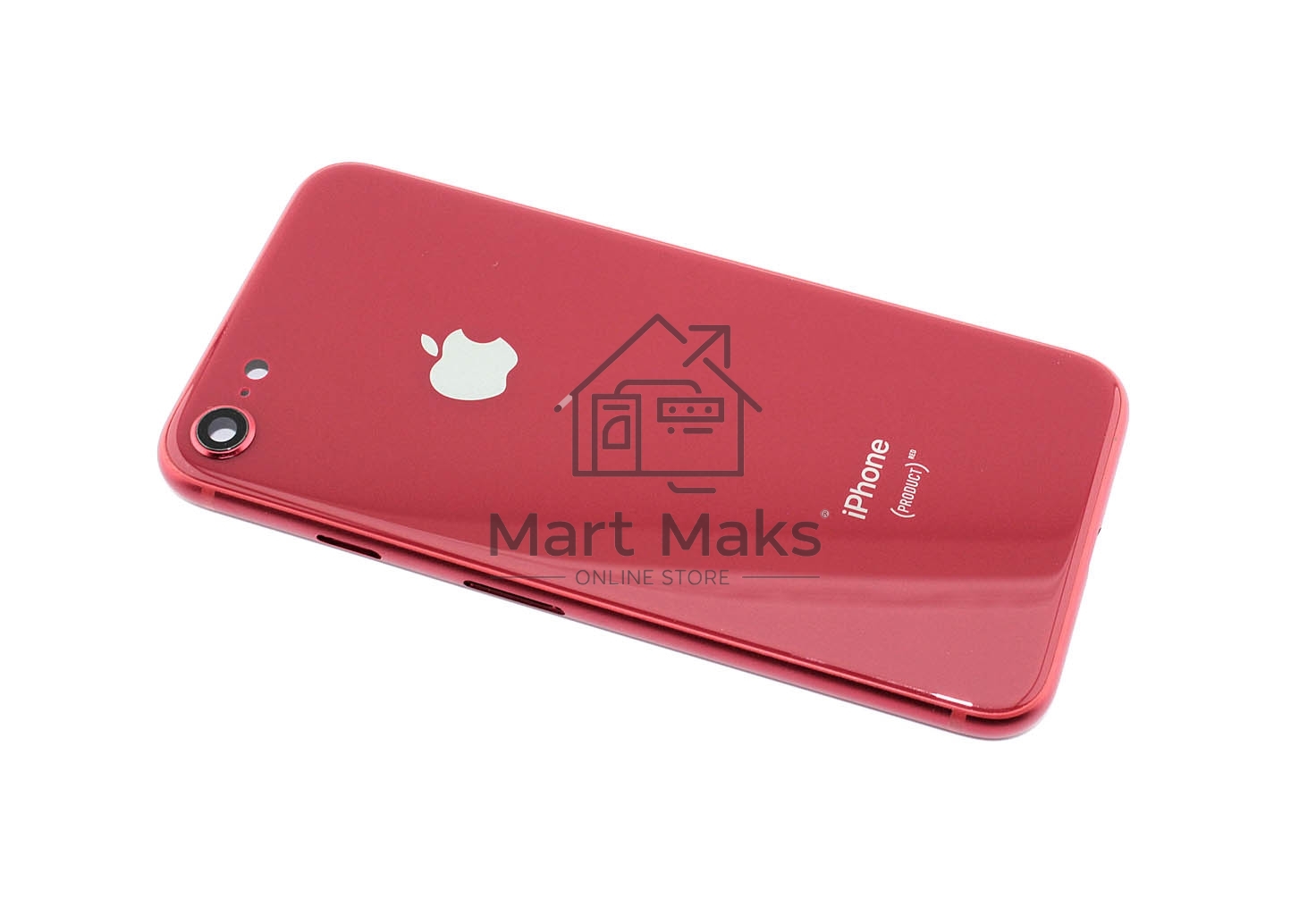 Задняя крышка (корпус) в сборе с рамкой для Apple iPhone 8 красная
