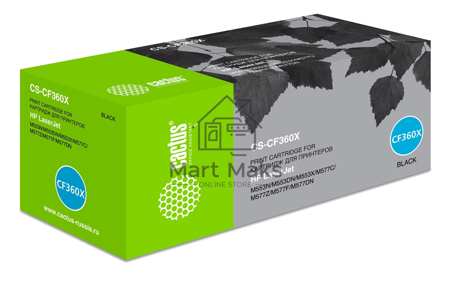 Картридж лазерный Cactus CS-CF360X черный (12500 стр.) для HP CLJ M552dn/M553dn/M553N/M553x