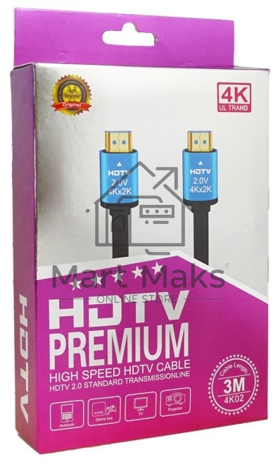 Кабель аудио-видео Premier 11242 HDMI (m)/HDMI (m) 3м. позолоч. конт. черный