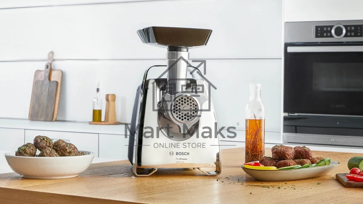 Мясорубка Bosch MFW67440 2000Вт черный/серебристый