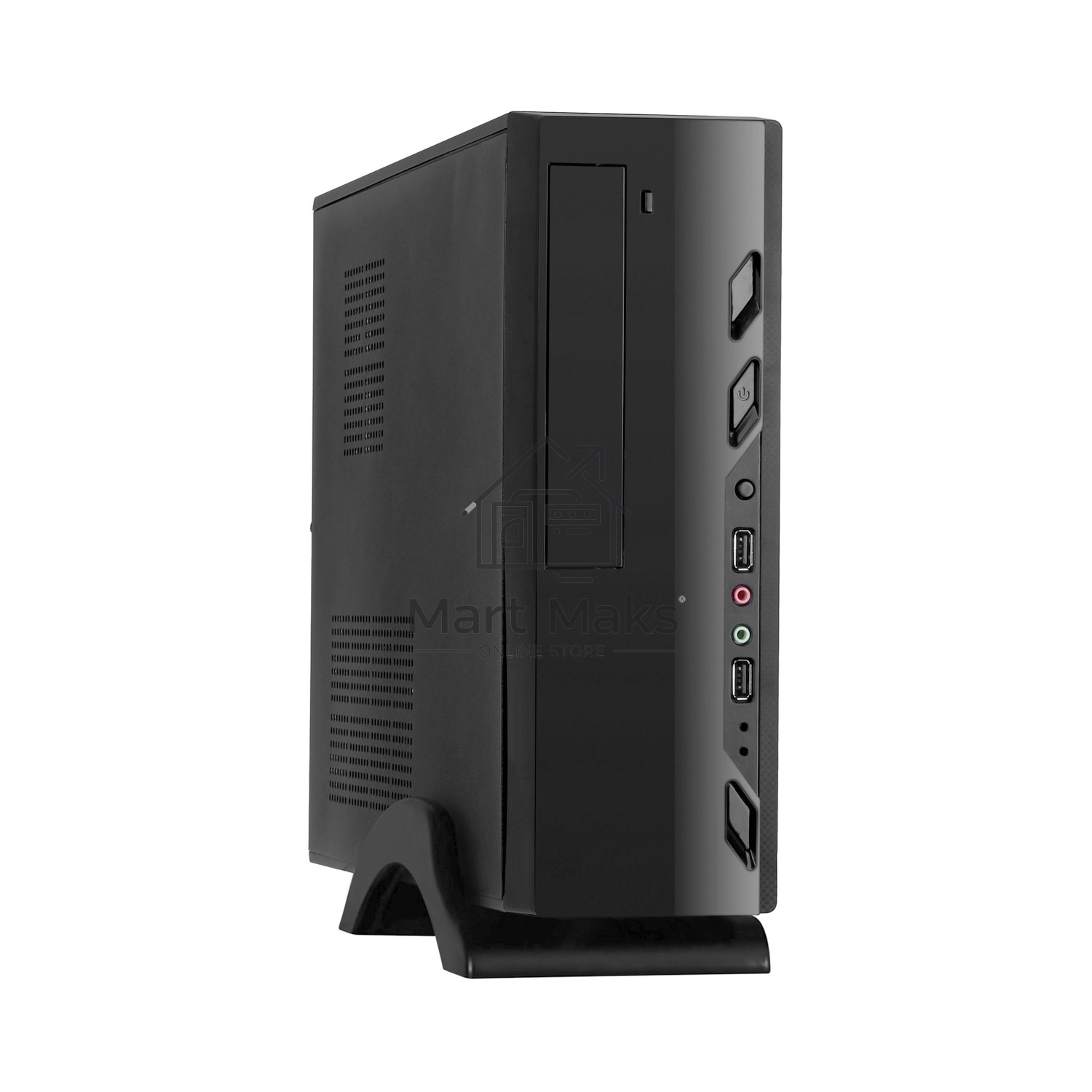 Компьютерный корпус Exegate EX268693RUS Компьютерный корпус MiniITX Exegate MI-208 Black, miniITX/mATX, <M300, 80mm>, 2*USB, Audio