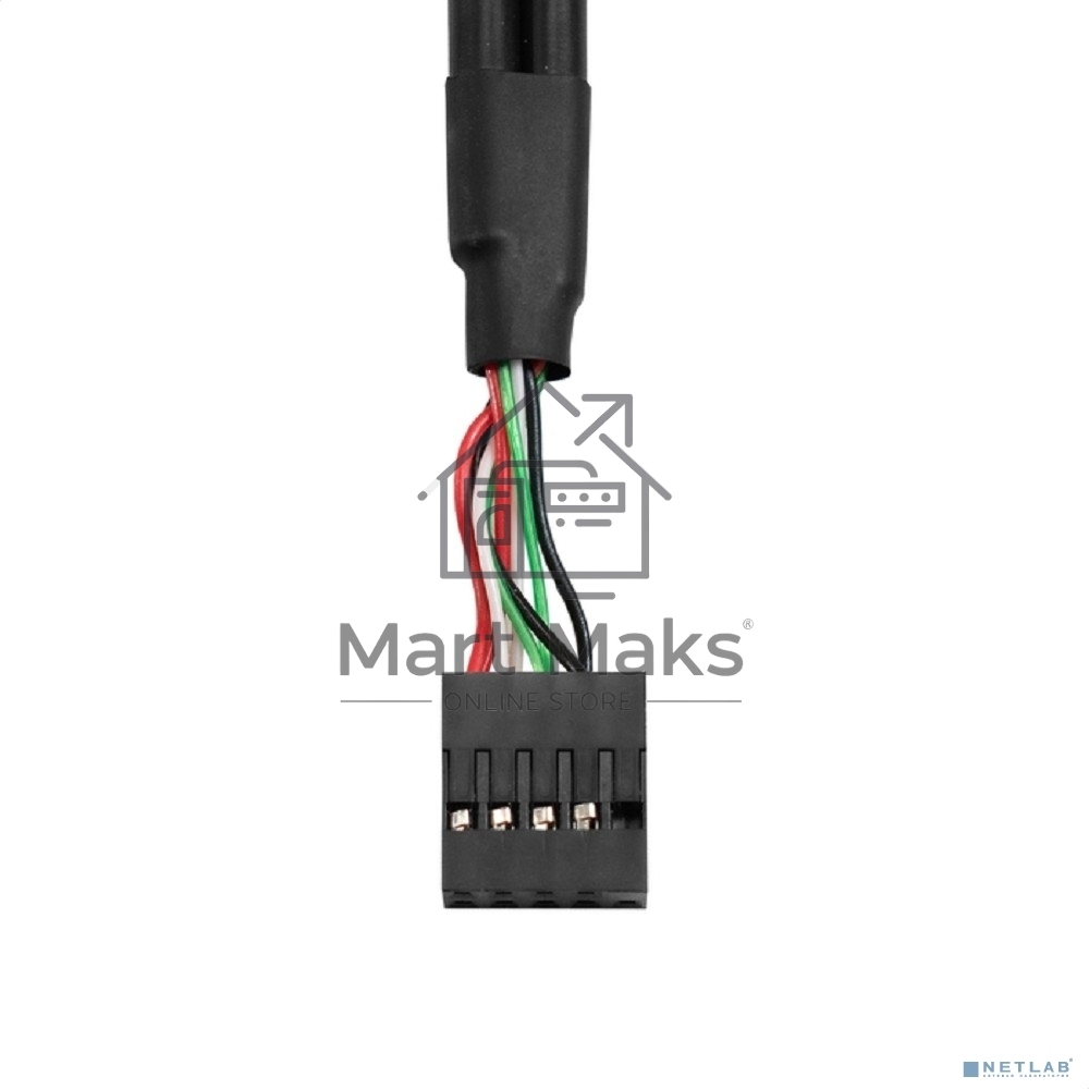 Планка портов в корпус 2xUSB2.0 ExeGate BrctUSB2-2A-LP (USB 2.0 9pin (IDC 9pin F) --> 2x USB 2.0 Af, кабель 20см, Low Profile)
